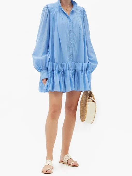 Pavillion pleated cotton shirt dress | Matches (US)