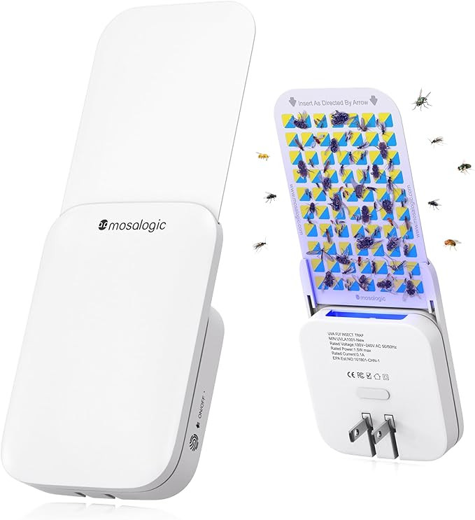 Mosalogic Fruit Fly Traps for Indoors Gnat Trap for House Indoor- 600 Sqft Protection Area UV Fly... | Amazon (US)