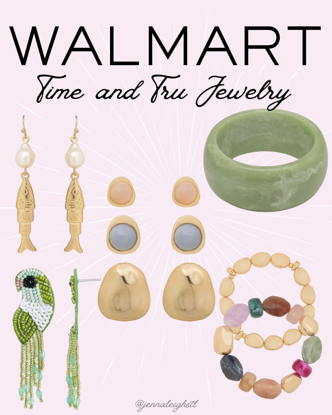 Fun Time and Tru jewelry finds from Walmart. So many cute, trendy pieces for under $10 that are perfect for layering and everyday wear. 

 #LTKgrwm #LTKSeasonal #LTKMidsize