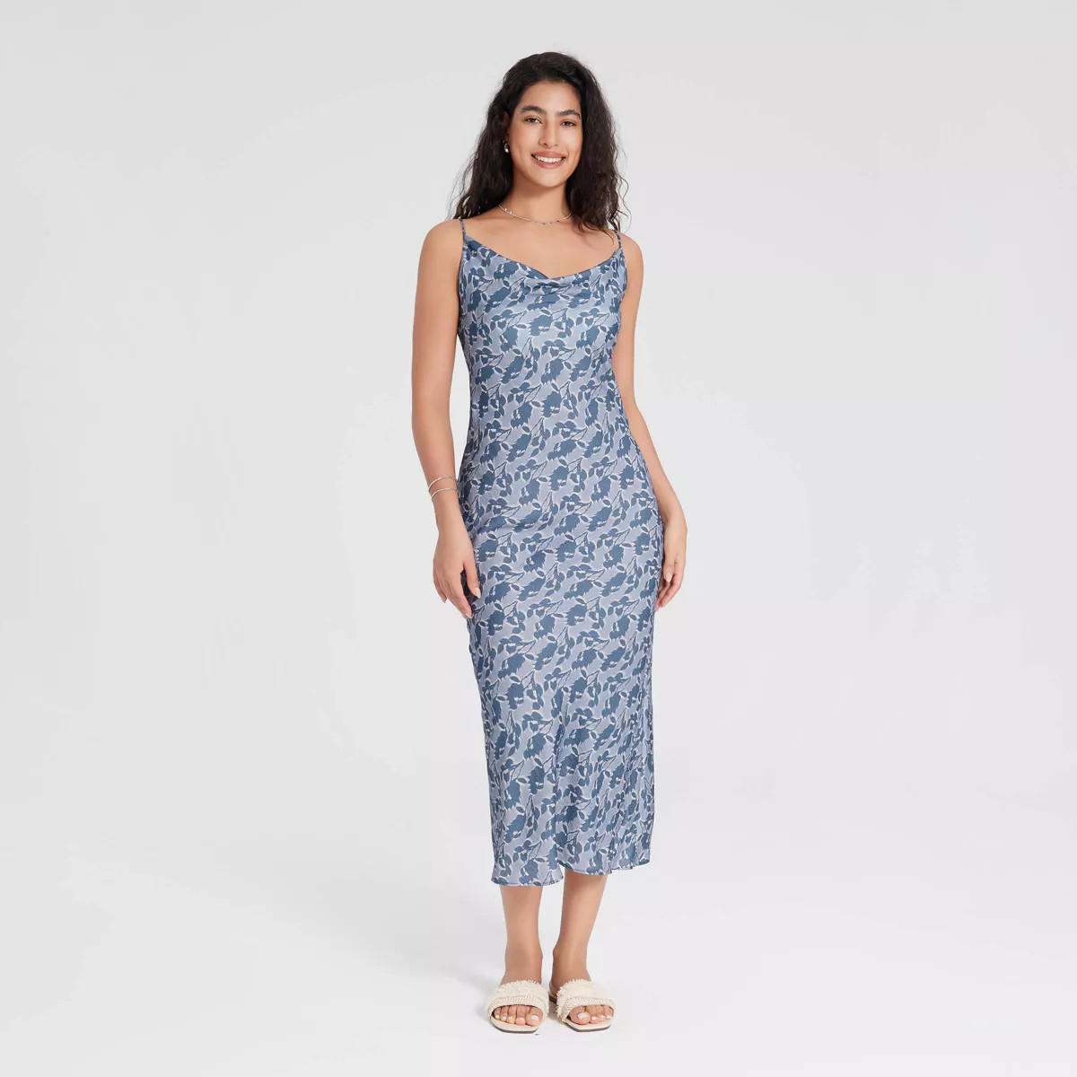 Women's Cowl Neck Midi Slip Dress - A New Day™ | Target