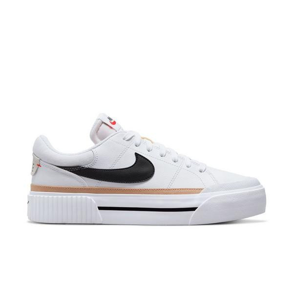 Women's Nike Court Legacy Lift Sneakers 8.5 Regular White/Black-Hemp-Team Orange | Scheels Sports