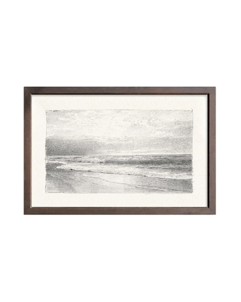 Seascape 2. Beach Drawing Printed Wall Art. Beach Sketch | Etsy | Etsy (US)