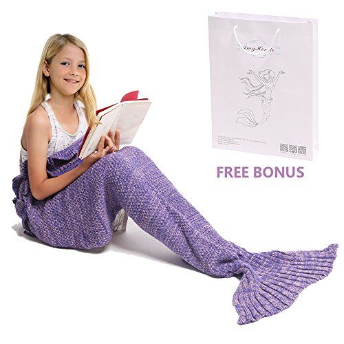 Mermaid Tail Blanket, Amyhomie Mermaid Crochet Blanket for Adult and Kids, All Season Sleeping Bag ( | Amazon (US)