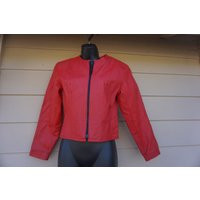 Vintage Size Small Chia Cropped Red Leather Jacket 90S 1990S 80S 1980S | Etsy (US)
