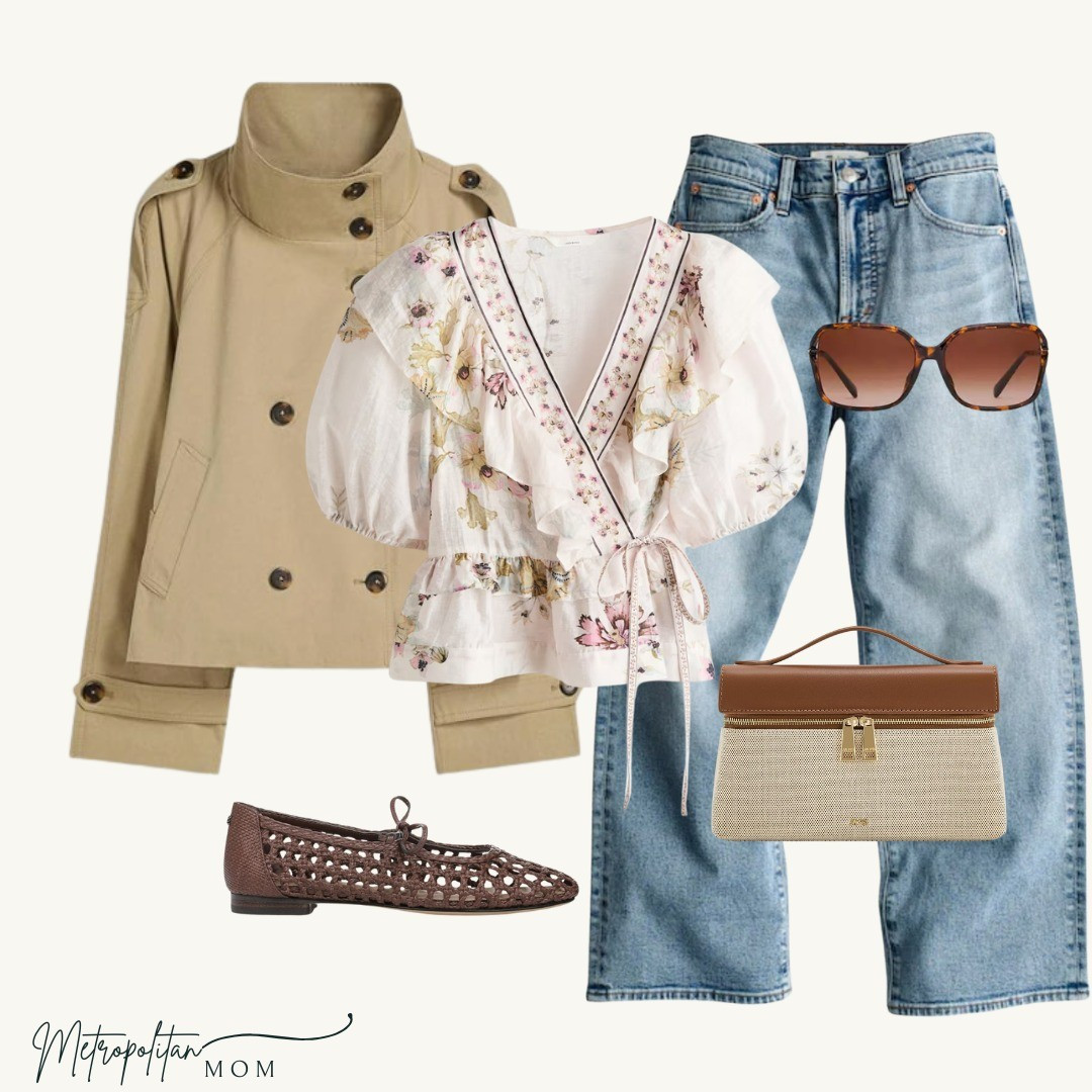 Florals for spring, groundbreaking… but it just works!Kept it easy with cropped denim, woven flats, and a khaki trench to add a little structure to the softness.

#LTKValentine #LTKmomlife #LTKOver40