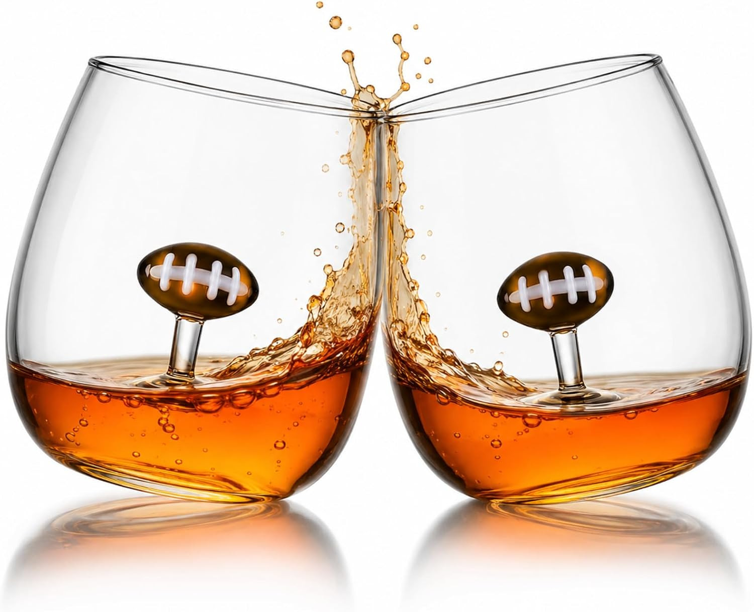 Potchen 2 Pcs Football Glasses, 3D Icon Stemless Wine Juice Glass Set | Amazon (US)