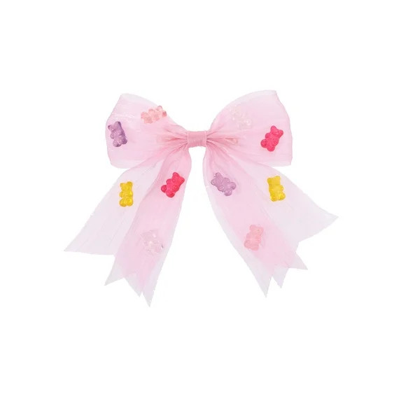 Way to Celebrate Valentine's Day Pink Multicolor Gummy Bears Hair Bow, 1 Piece | Walmart (US)
