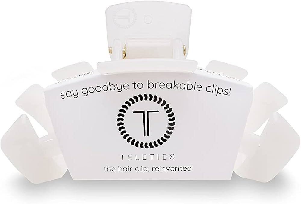 TELETIES - Large Hair Clip - Strong Grip, Bendable Teeth, Comfortable Curved Design - Ideal for T... | Amazon (US)