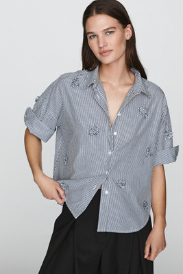 Maeve Mabel 100% Cotton Boxy Oxford Shirt | Anthropologie (US)