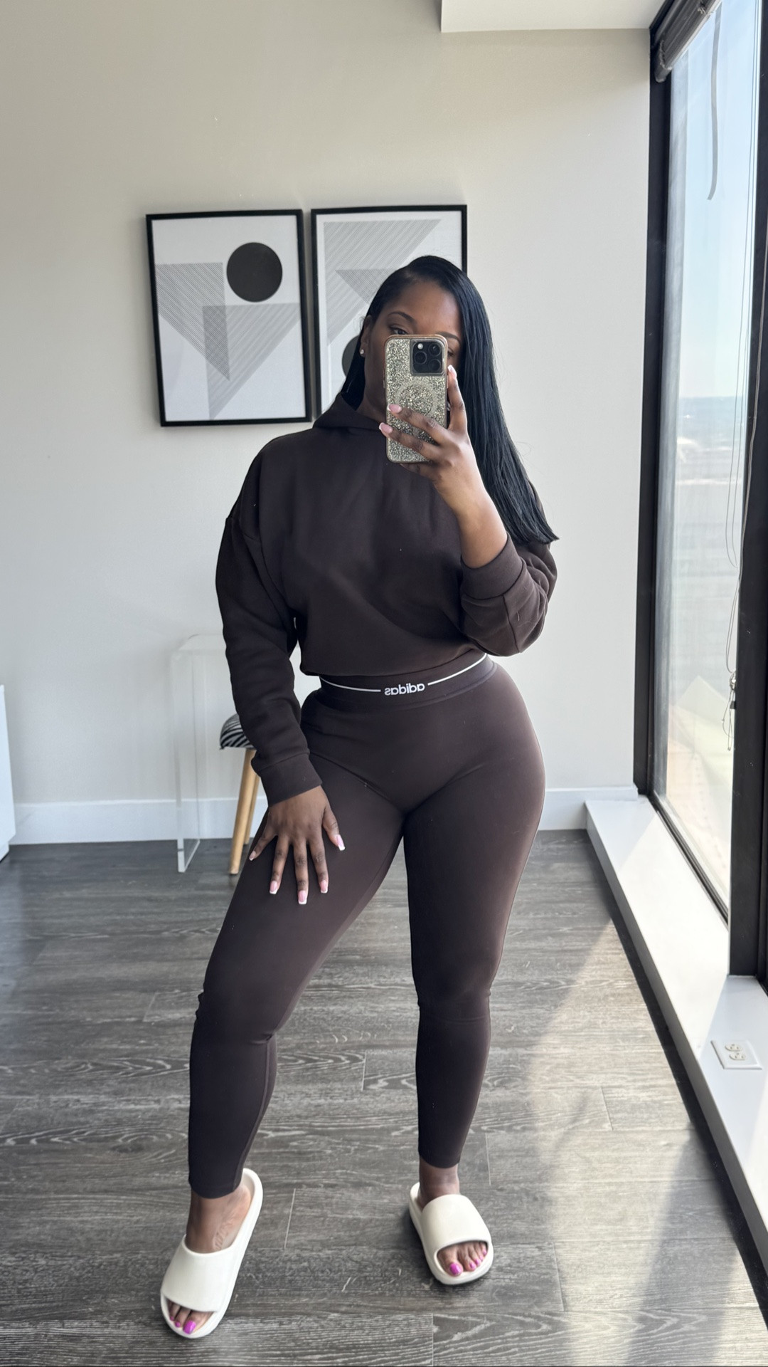 Stepping into this monochrome moment 🤎 Obsessed with this chocolate brown Adidas training set—it’s sweat-wicking, ridiculously flattering, and proves activewear can double as streetwear. This is perfect to wear when traveling or running errands. 

I’m wearing a size S top and M bottom

#everydaystyle #ltkstyletip

#LTKActive #LTKootd