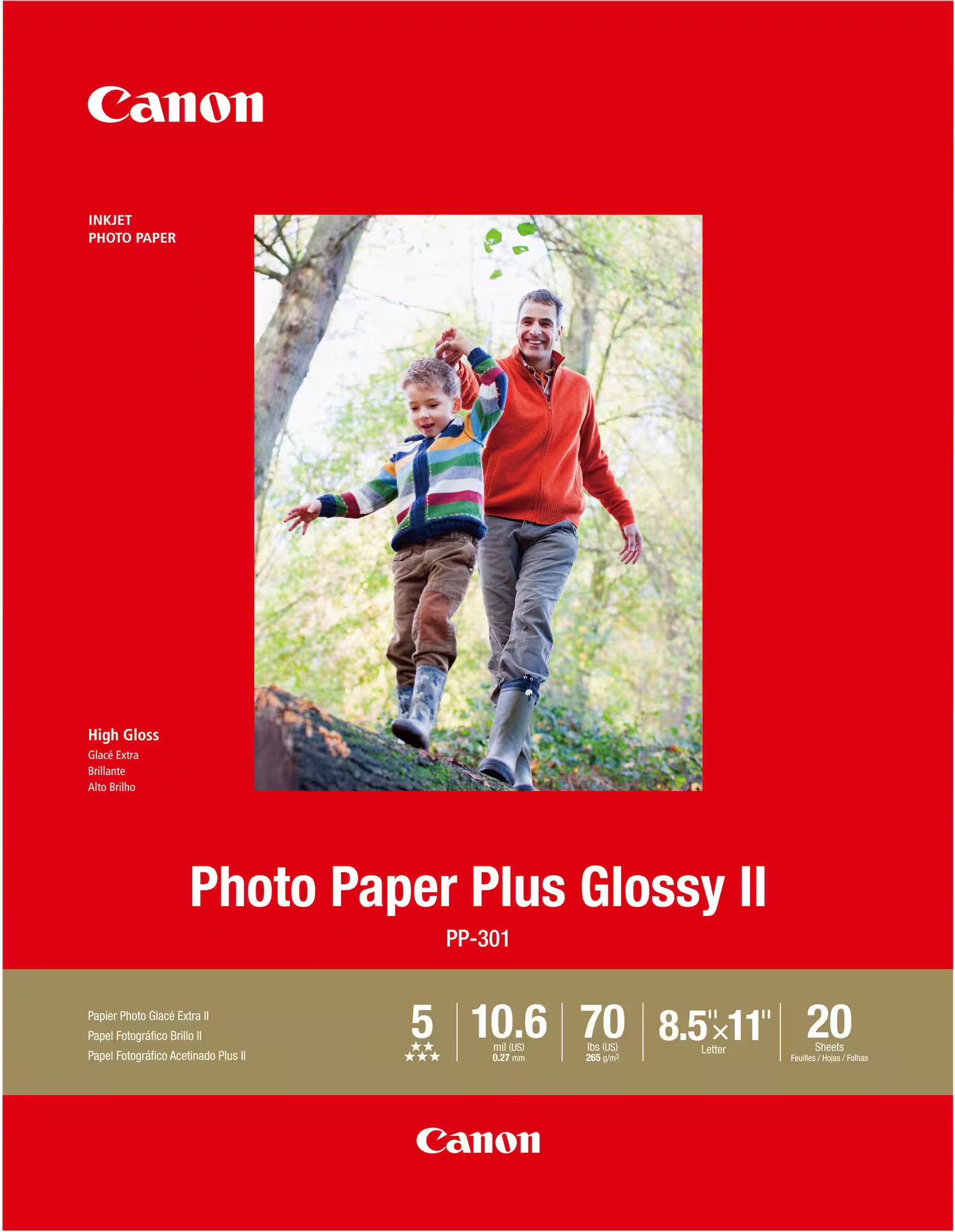 Canon Photo Plus II High-Glossy Photo 8.5" x 11.02" 20-Count Paper 1432C003 - Best Buy | Best Buy U.S.