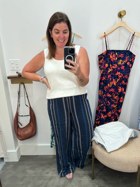 If you are looking for the perfect summer pant, you need to check these out! The pants are from Michael Stars, the material is super soft and comfy and they are perfect to dress up or down! The sweater tank is one I want on 20 colors so I can wear it everyday! The tank runs TTS and is under $100! 

#LTKStyleTip #LTKMidsize #LTKSeasonal