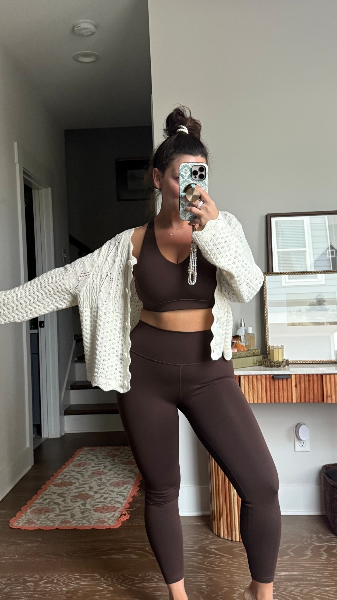 Love a cardigan layered over a workout set esp in spring and the crochet is too good @Target !! Pilates / workout matching set in fudge brown! Size down in all Crz yoga leggings! These are the butterBREEZE, highest hold impact style! My second face is the butterLIFT! Wearing a M! Didn’t have to adjust bra or leggings at all! Bra is SO SO GOOD! In a XL but could use a L for the band fit! Adjustable straps! On deal #bigspringsale #activewear #crzyoga #fashion #deal #fashionfind #amazon 

#LTKfitnessgoals #LTKootd #LTKgrwm