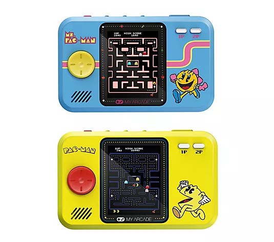 My Arcade S/2 Pocket Player Pro Pac-Man and Ms. Pac-Man Gaming Handheld - QVC.com | QVC