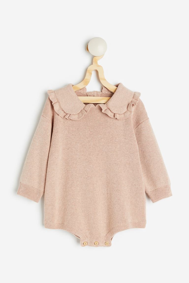 Knit Bodysuit - Beige-pink - Kids | H&M US | H&M (US + CA)