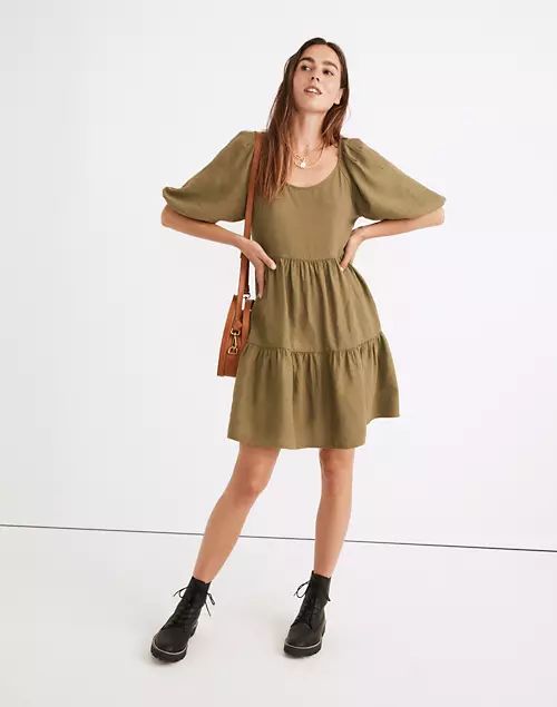(Re)sponsible Puff-Sleeve Mini Dress | Madewell
