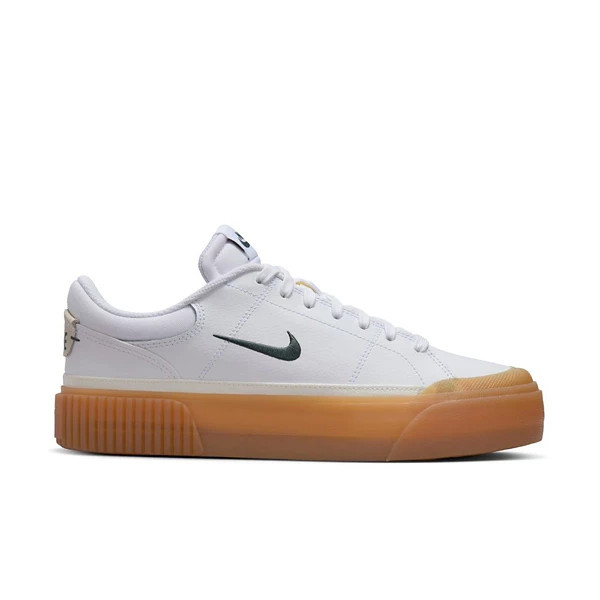 Women's Nike Court Legacy Lift Shoes 8.5 Regular White/Vintage Green-Gum Yellow-Sail | Scheels