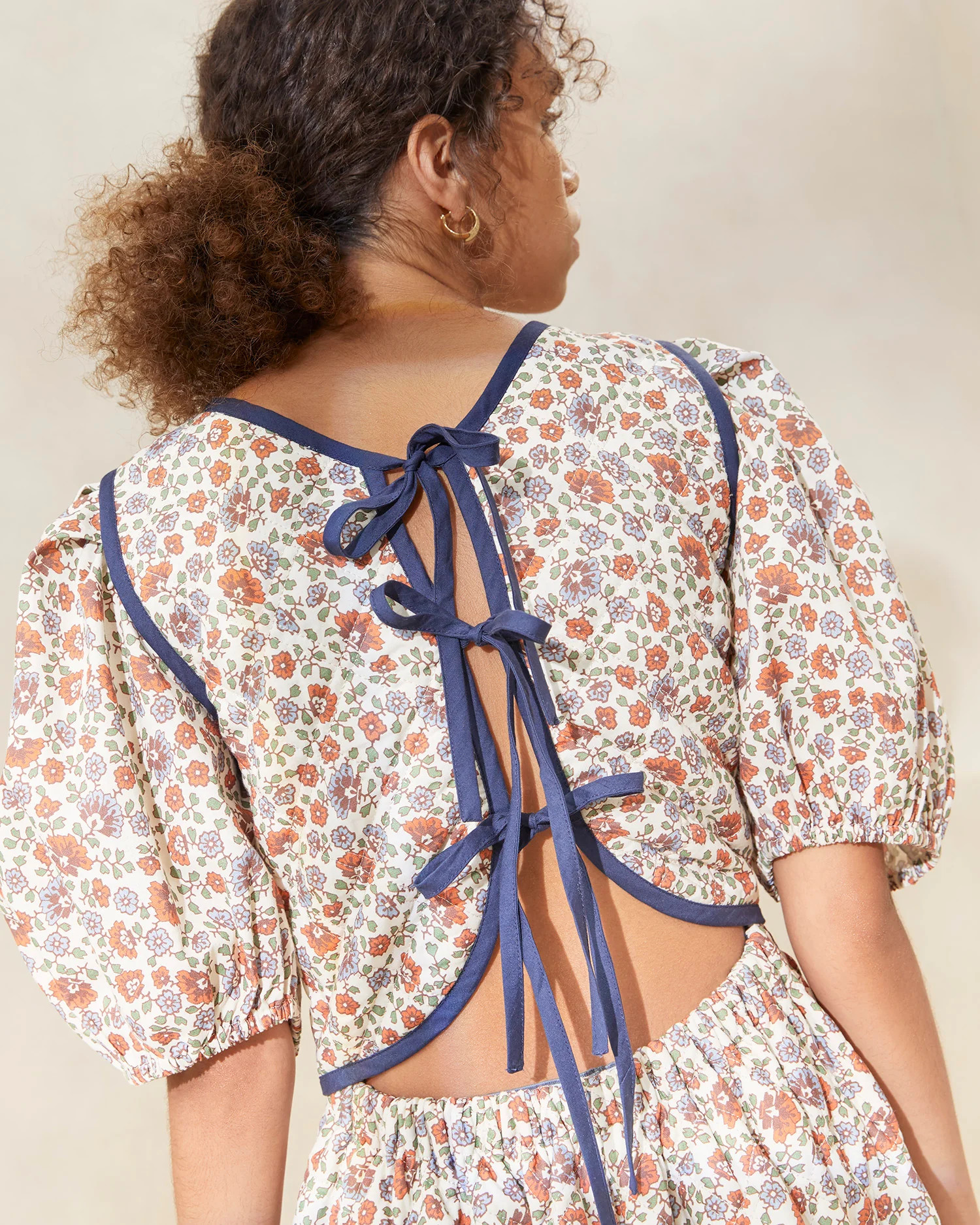 Lottie Cream Floral Quilted Dress | Loeffler Randall