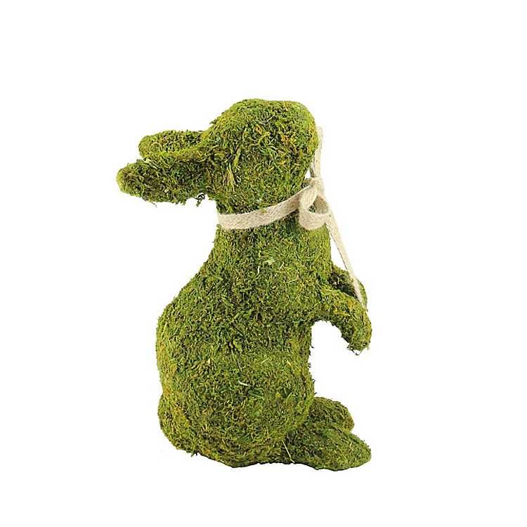 Moss Covered Standing Easter Bunny Figurine | Kirkland's Home