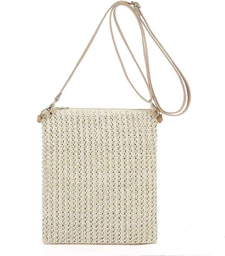 Bycobecy Straw Beach Bag for Women, Cute Summer Straw Purse, Small Straw Clutch Crossbody Bag for... | Amazon (US)