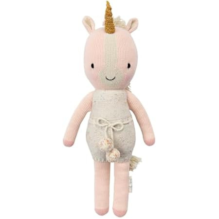 cuddle + kind Zara The Unicorn Regular 20" Hand-Knit Doll – 1 Doll = 10 Meals, Fair Trade, Heir... | Amazon (US)