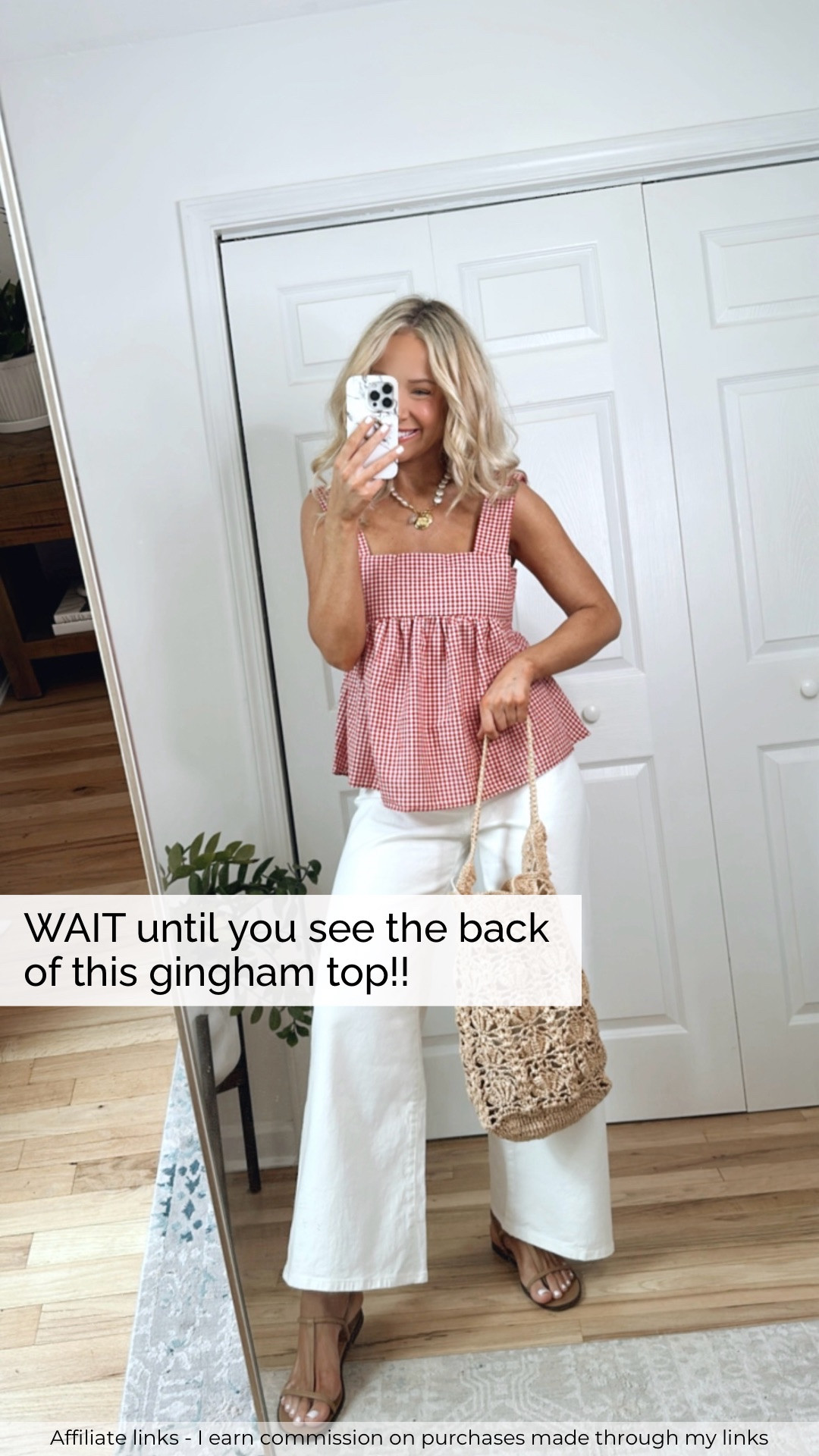 Affiliate links - I earn commission on purchases made through my links | Amazon gingham top red 