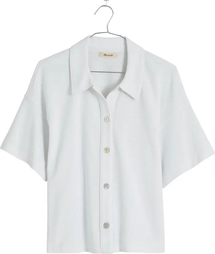 Madewell Relaxed Button-Up Polo Shirt | Nordstrom | White Shirt | Summer Outfits 2024 | Nordstrom