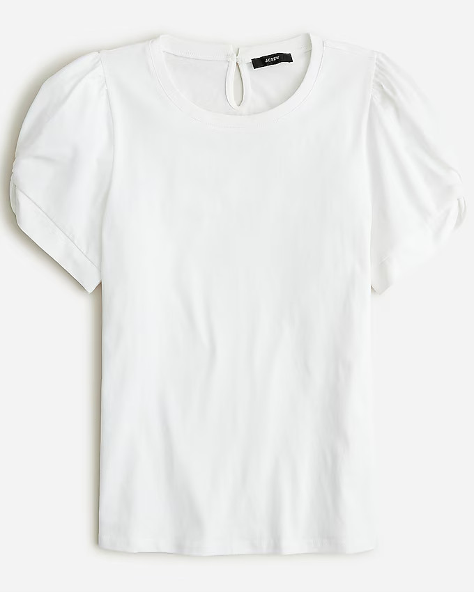 Puff-sleeve crewneck T-shirt | J. Crew US