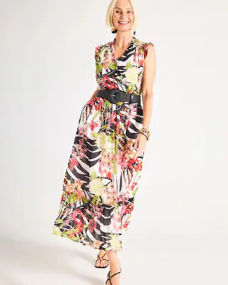 Crinkle Chiffon Animal Print Dress | Chico's | Chico's