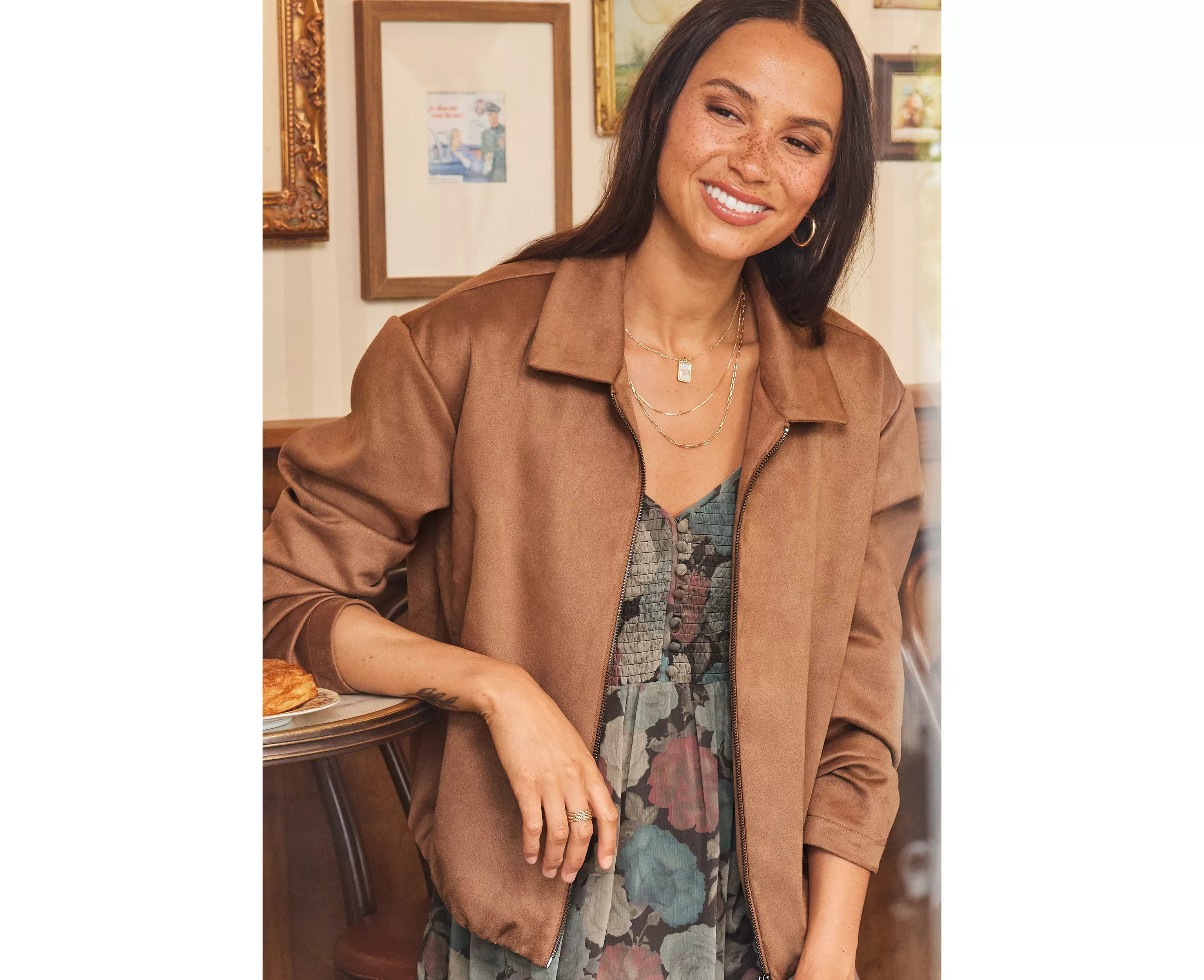 Faux Suede Bubble Hem Jacket | maurices | Maurices