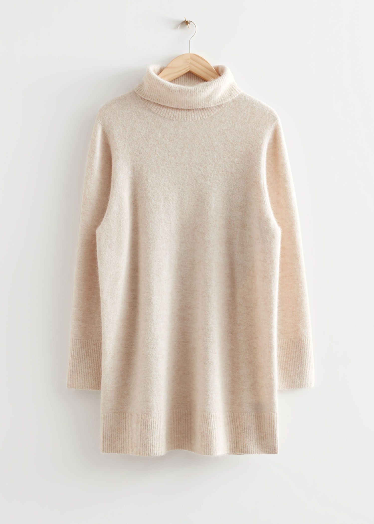 Relaxed Wool Knit Turtleneck Dress | & Other Stories US