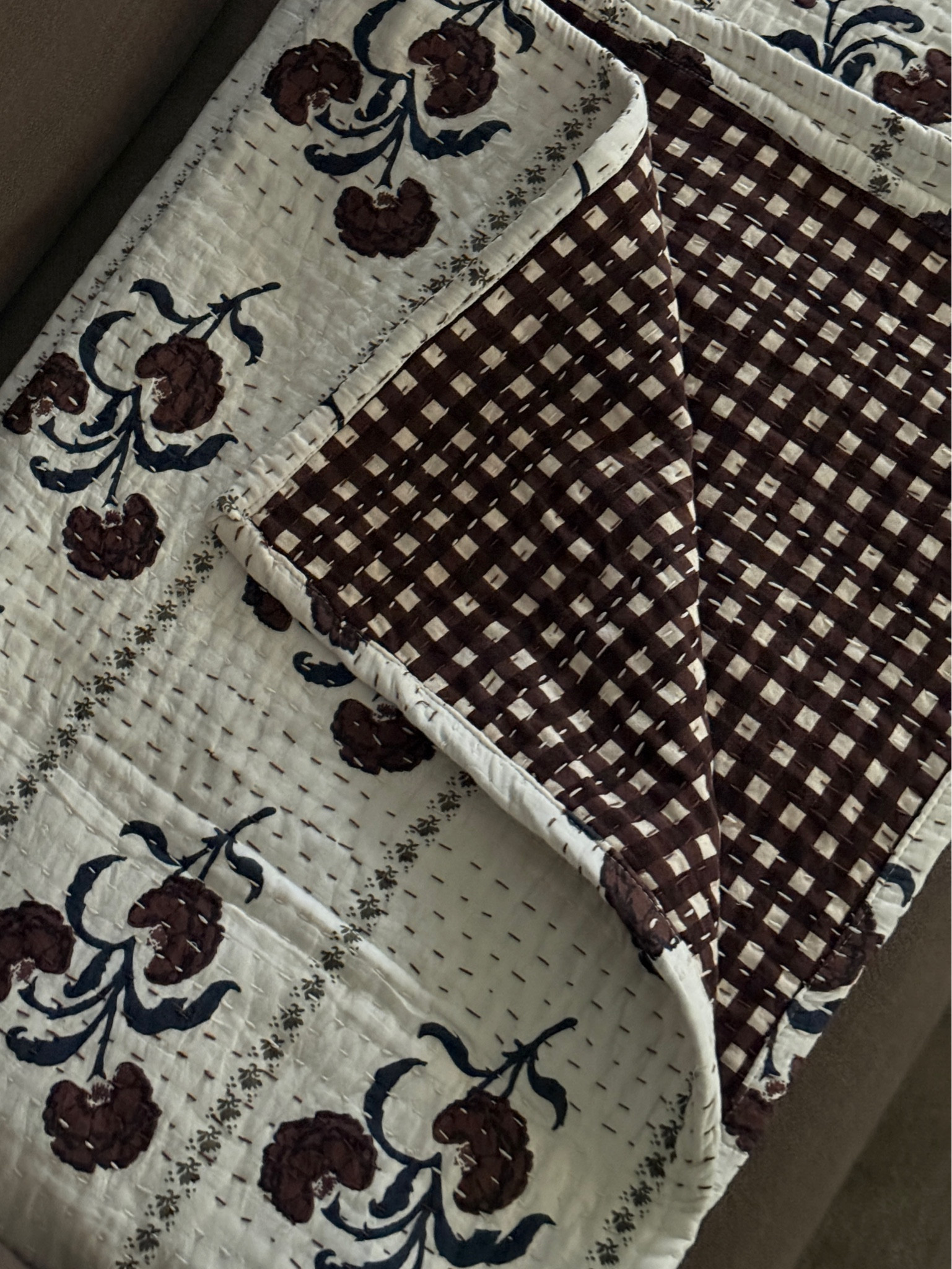 Reversible quilt with floral and gingham 

#LTKmomlife #LTKMothersDay #LTKHome