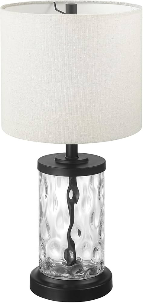 Globe Electric 20-Inch Fillable Glass Table Lamp, Oil-Rubbed Bronze, Beige Linen Shade, Customiza... | Amazon (US)