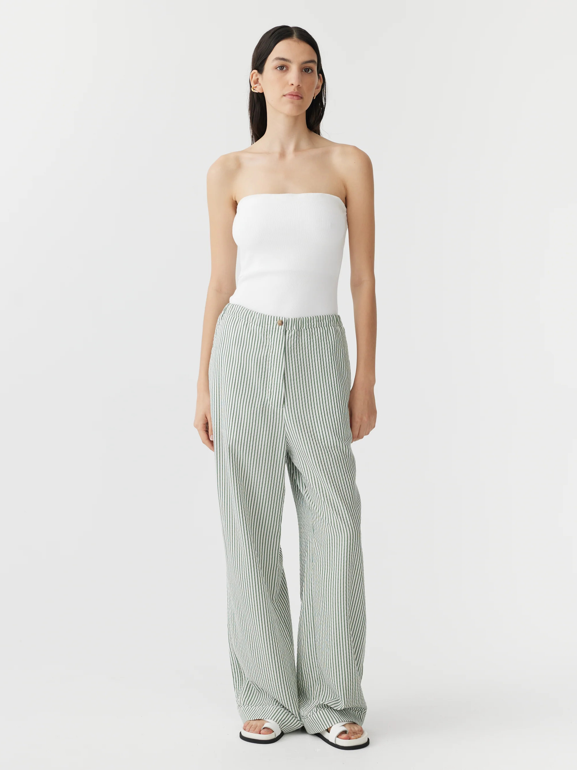 mini rib tubular tank | Bassike