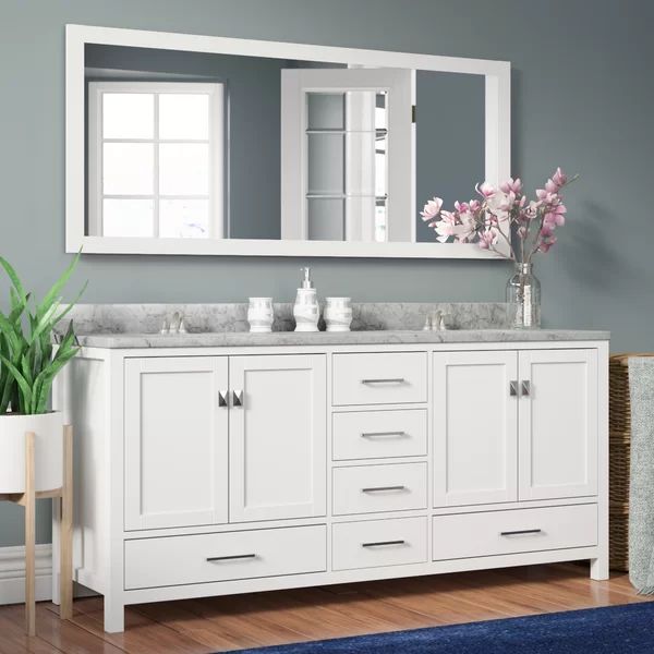Serigne 72" Double Bathroom Vanity Set with Mirror | Wayfair North America