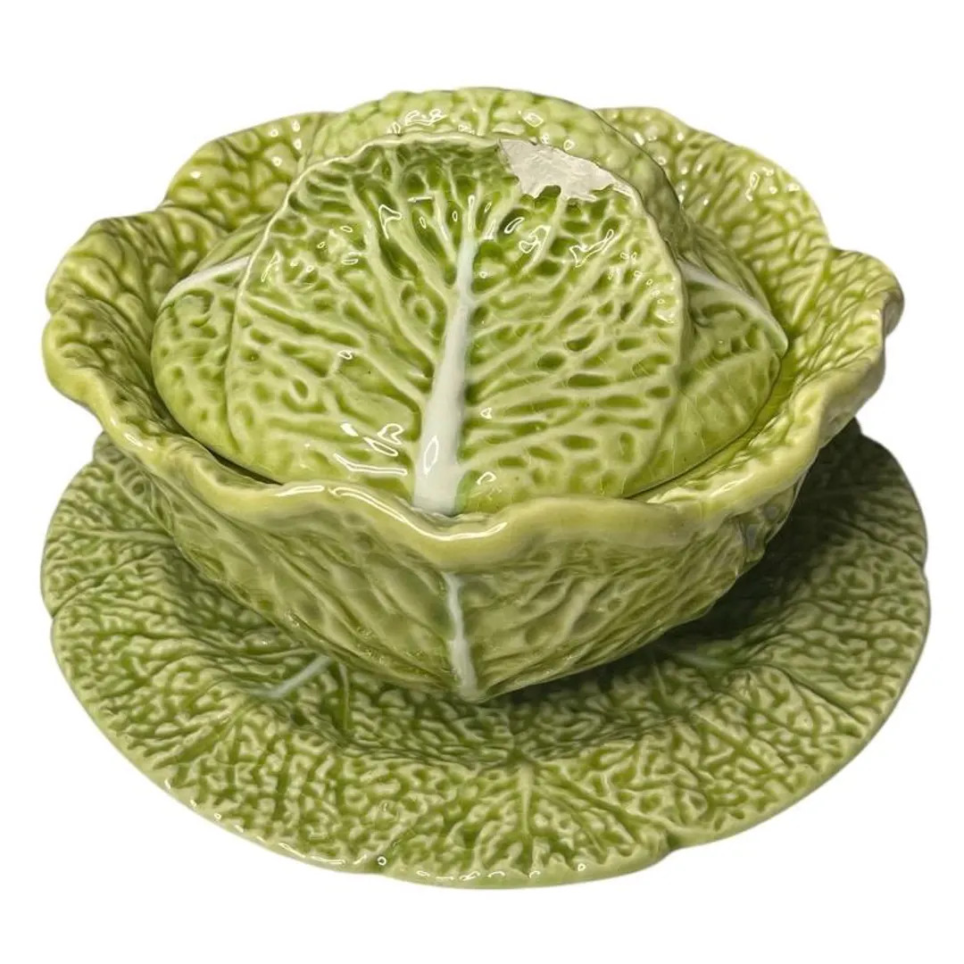 Vntg Bordallo Cabbage Tureen With Underplate 6\u201d (Chip On Covered Lid). | Etsy (Global)