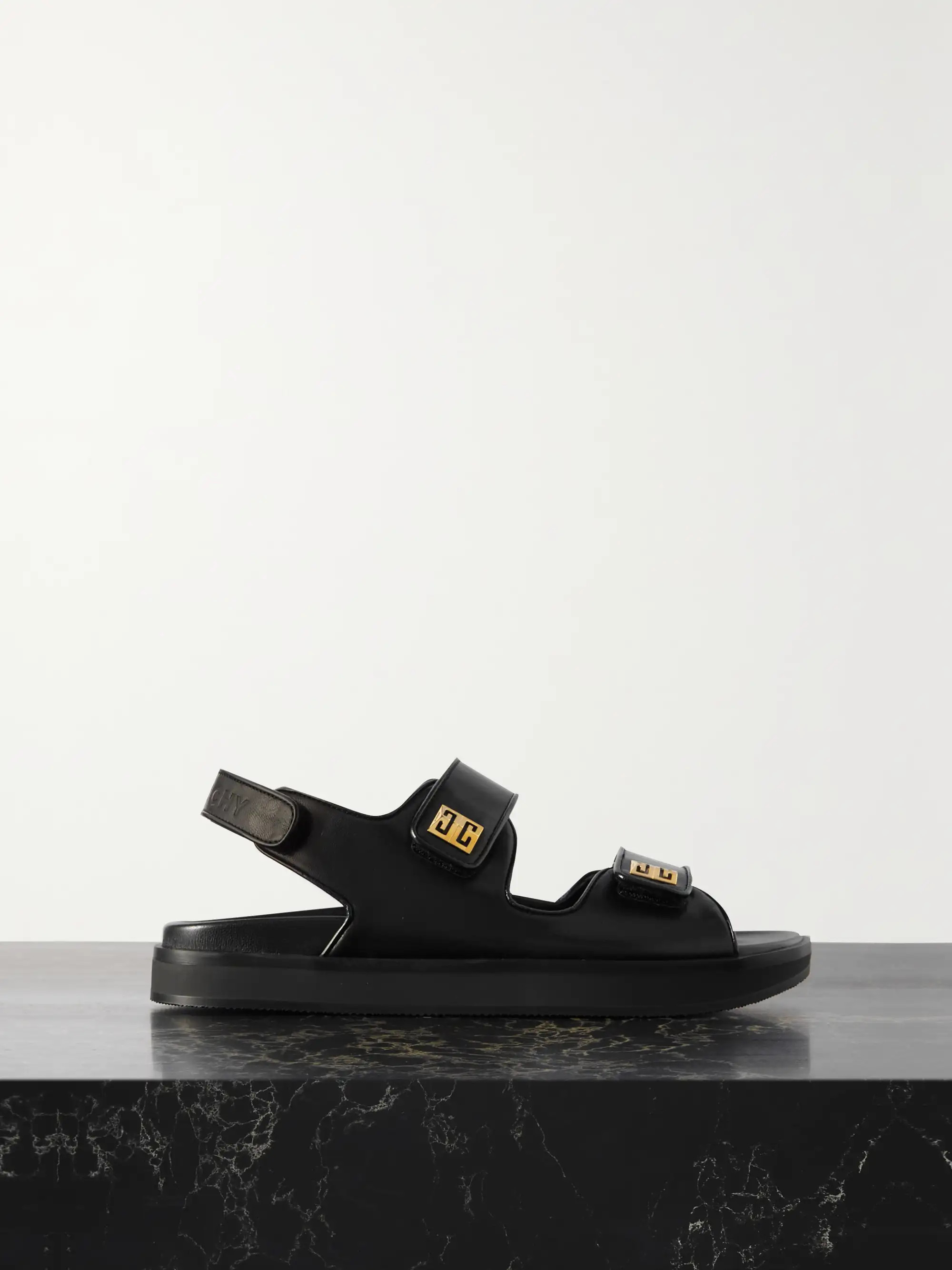 4G logo-embellished leather sandals | NET-A-PORTER (US)