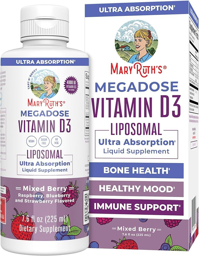 MaryRuth Organics Megadose Vitamin D3 Liposomal | Vitamin D 4000 IU | Ultra Absorption | Immune S... | Amazon (US)