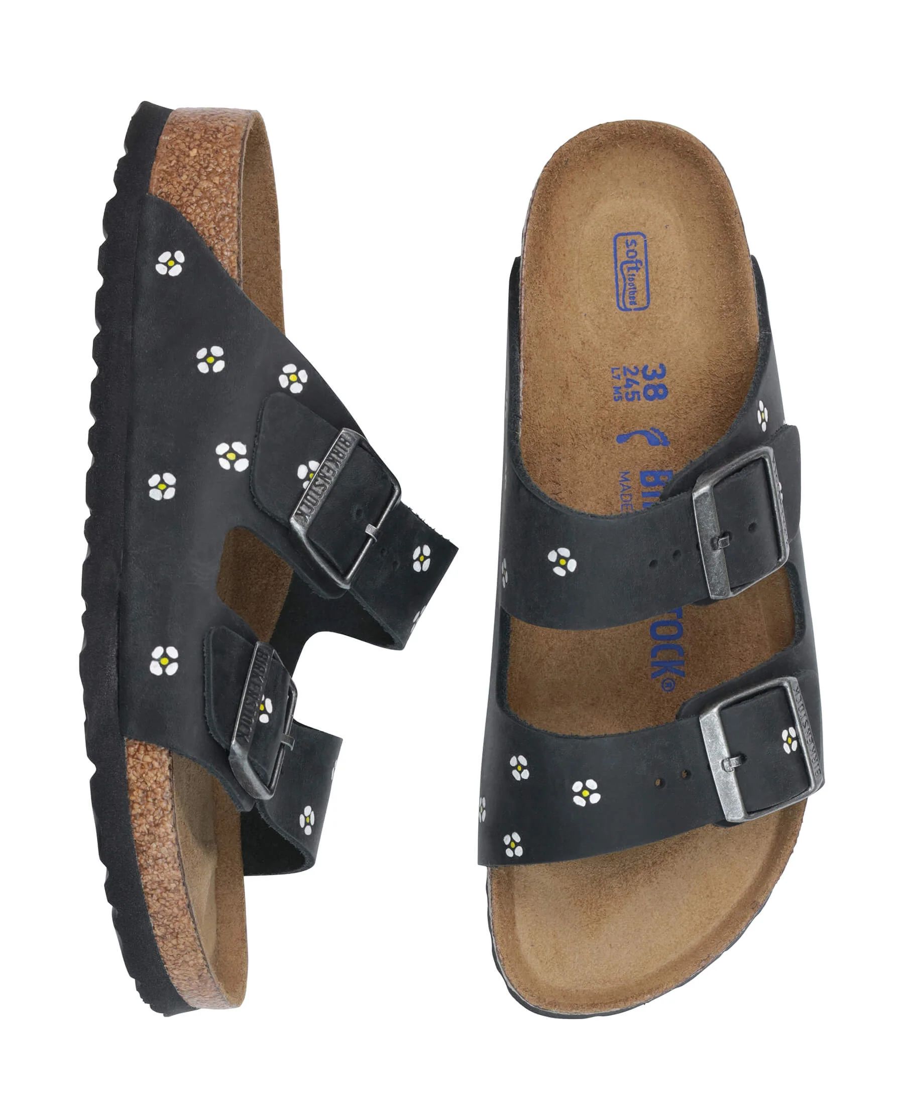 BIRKENSTOCK Arizona with Hand Painted Tooled Daisy. | THE GREAT.