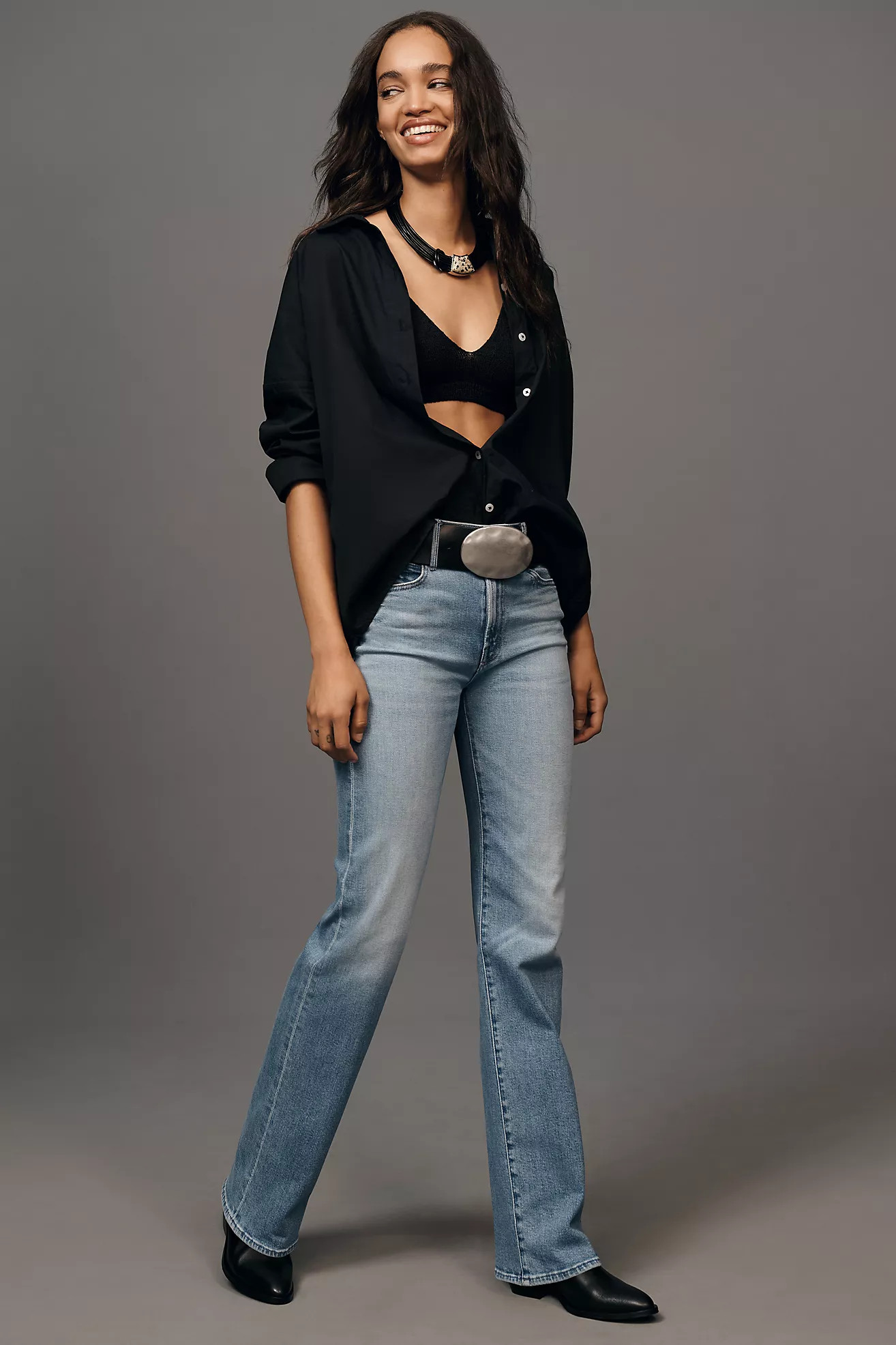 Mother The Kick It Mid-Rise Straight-Leg Jeans | Anthropologie (US)