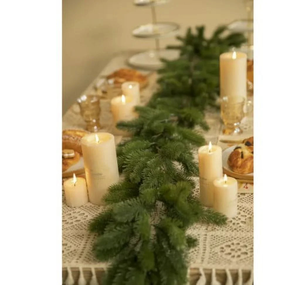 5.9FT Artificial Christmas Garland Fake Pine Needles Vine Greenery Plant for Christmas Table Mant... | Walmart (US)