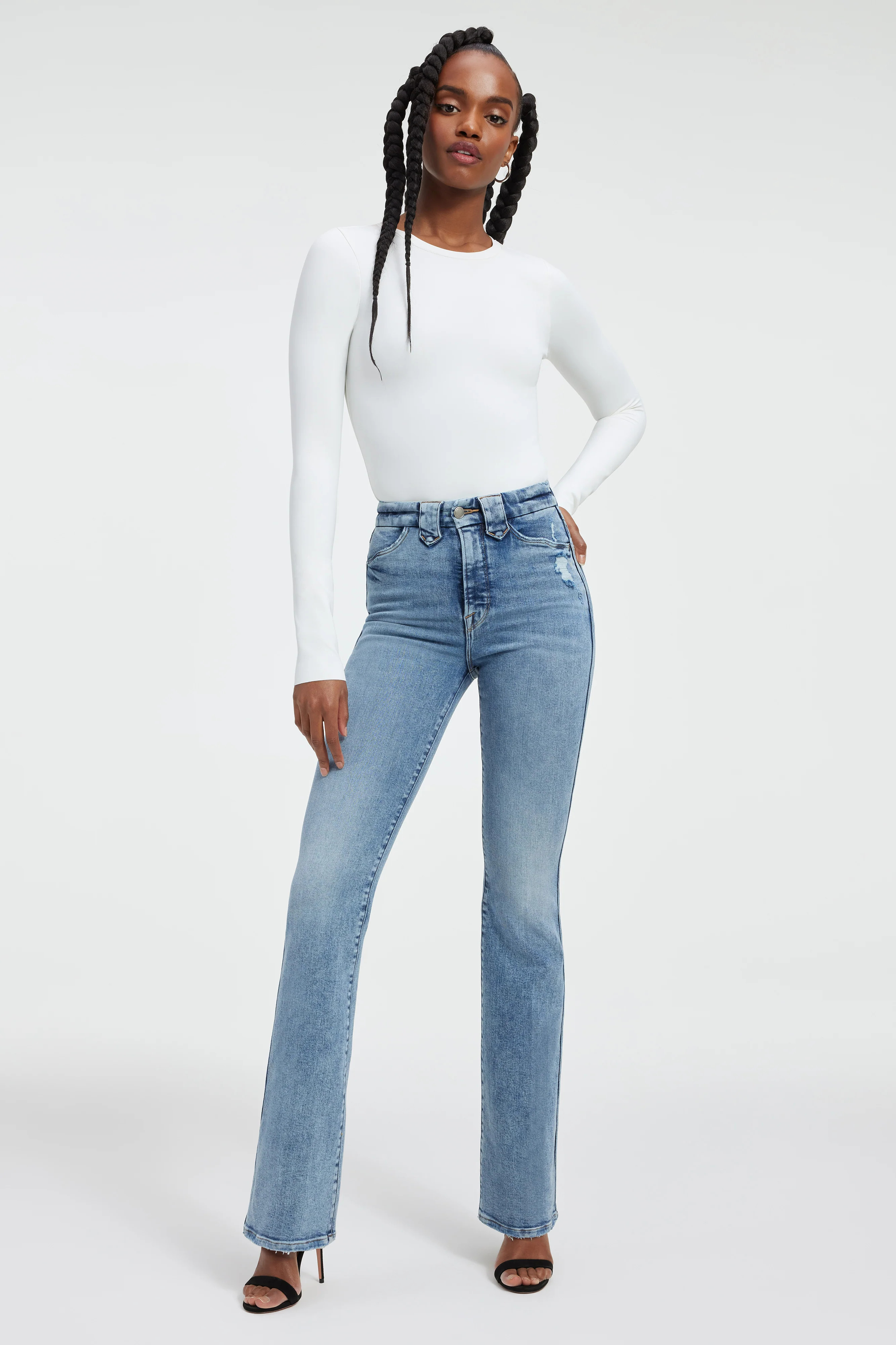 GOOD CURVE BOOTCUT JEANS | INDIGO380 - GOOD AMERICAN | Good American