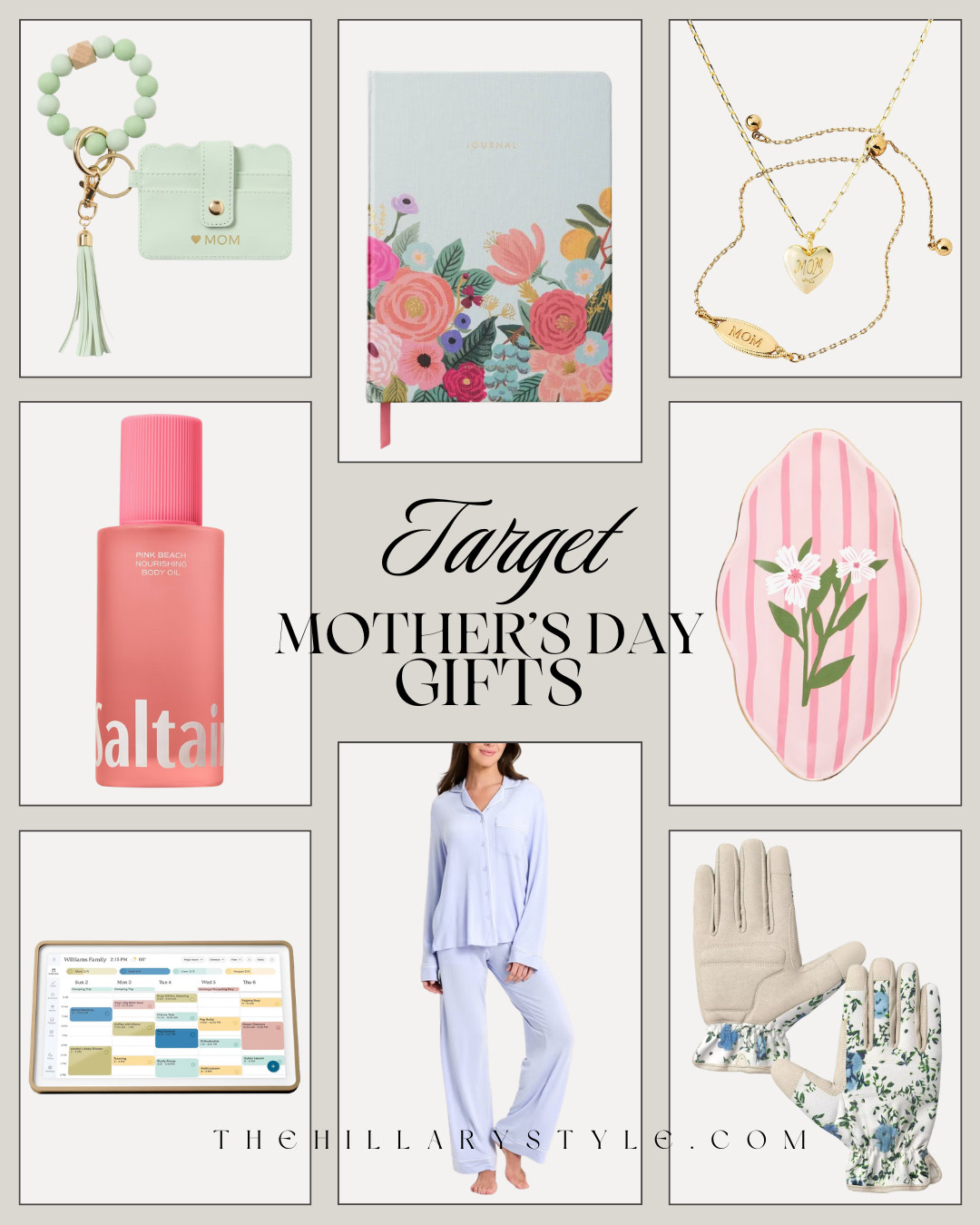 Target Mother’s Day Gift Guide | Affordable & Thoughtful Picks
Mother’s Day is just around the corner, and I’ve rounded up the best Target Mother’s Day gifts to make her feel celebrated! This curated guide features everything from elevated basics like cozy pajamas and floral gardening gloves to thoughtful "Mom" jewelry and beauty must-haves like Saltair body oil. Whether she loves a quiet morning of journaling or a spa-day-at-home vibe, these affordable luxury finds are perfect for every mom on your list. These spring gift ideas combine style and sentiment without breaking the bank! 

 #TheHillaryStyle #TargetFinds #TargetStyle #MothersDayGifts #GiftGuide #MothersDay2026 #TargetRun #AffordableGifts #SpringVibes #GiftIdeasForHer #MothersDayGiftIdeas #TargetHome #PinterestInspired 

#LTKMothersDay #LTKmomlife #LTKSeasonal