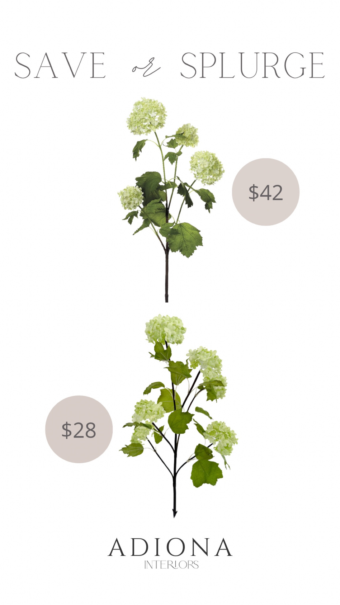 Save or splurge faux stems 

Etsy funds, spring finds, spring decor, faux snowball stems, faux floral stems 

#LTKHome #LTKFindsUnder50 #LTKSeasonal