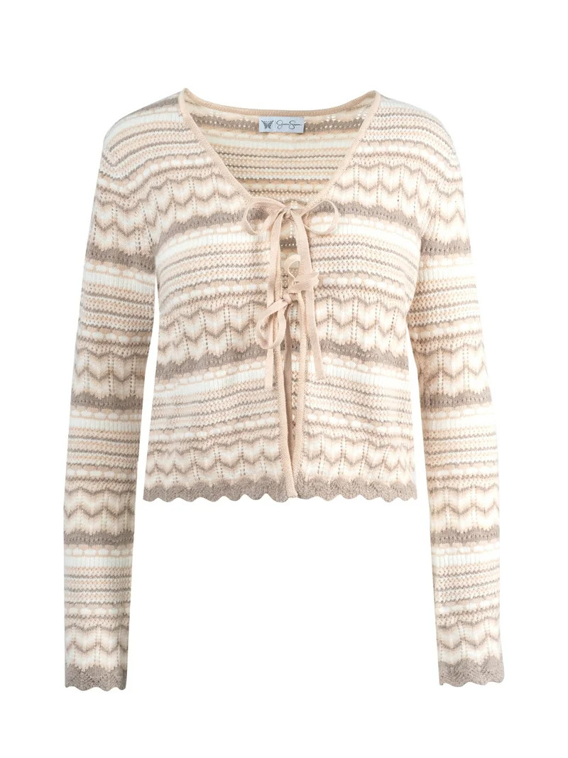 Jessica Simpson Women’s Alani Pointelle Cardigan Sweater, Lightweight, Sizes XS-XL | Walmart (US)