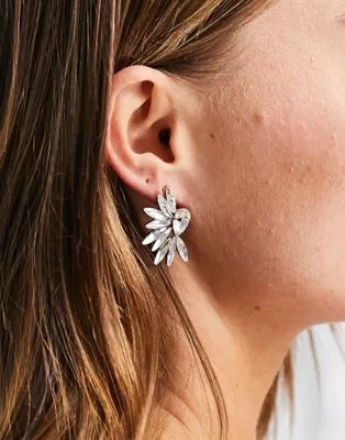 True Decadence spiked stud earrings in crystal | ASOS (Global)