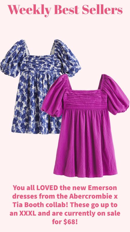 You all LOVED the new Emerson dresses from the Abercrombie x Tia Booth collab! These go up to an XXXL and are currently on sale for $68!

#LTKplussize #LTKfindsunder100 #LTKstyletip