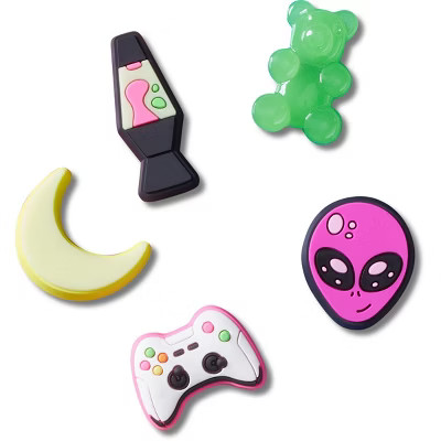 Crocs Jibbitz Night Gamer Video Game Shoe Charms 5pk | Target