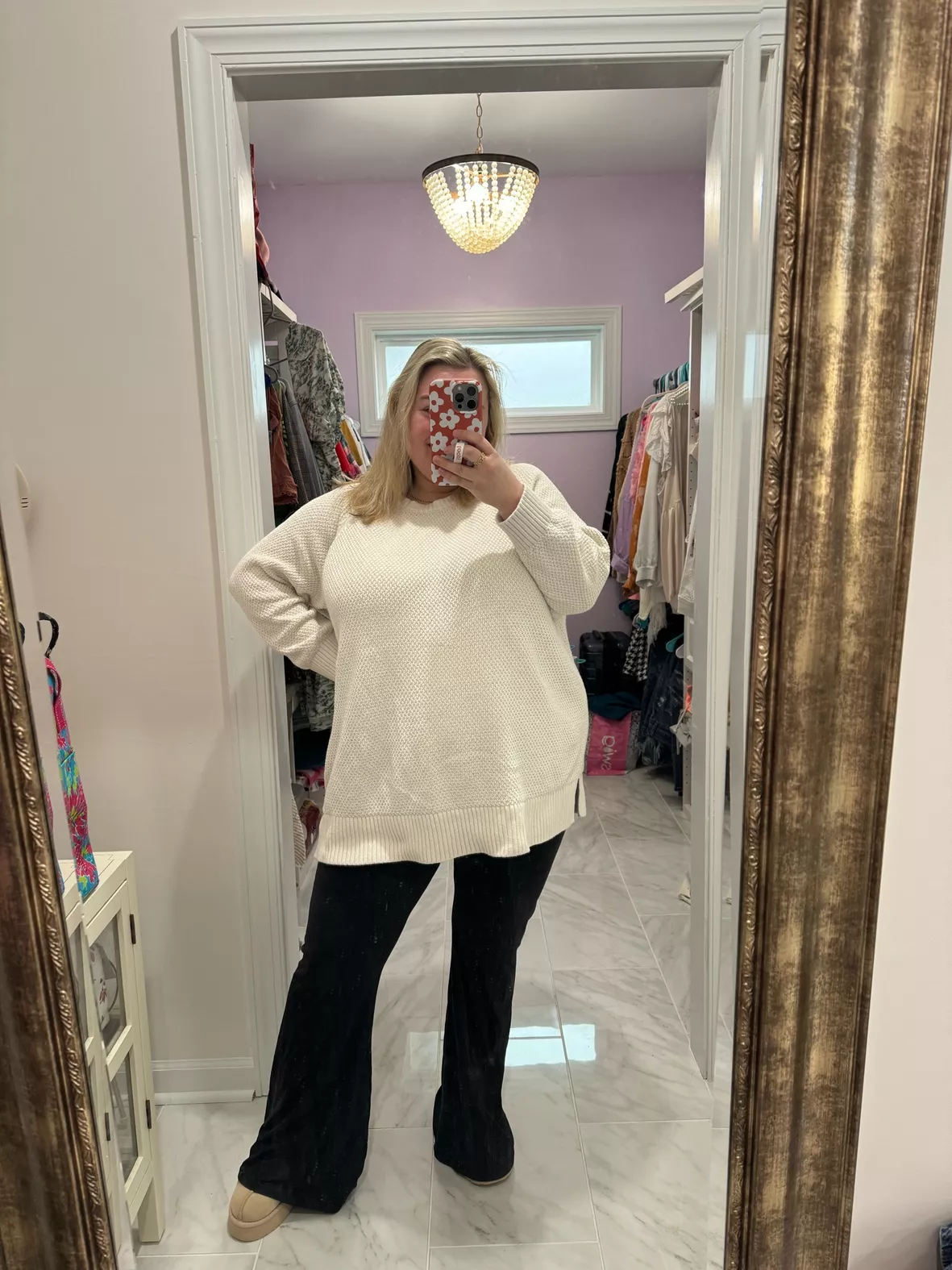 Loose Textured Pullover Tunic Sweater, Old Navy