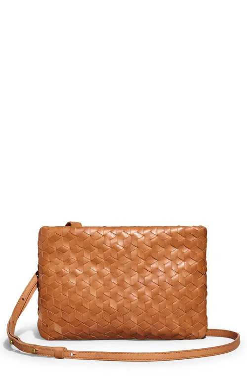Madewell The Puff Woven Crossbody Bag in Desert Camel at Nordstrom | Nordstrom